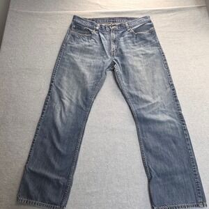 Levis 514 Slim Straight Mens Jeans 38x32 Blue Denim Medium Wash 100% Cotton